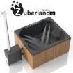 Badezuber 2x1 7m mit Thermoholzumrandung Badebottich Zuber Pool Whirlpool