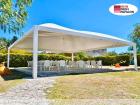 Pavillon 9x9 Überdachung Pagodenzelt Festzelt Pvc Terrassendach Pergola Terrasse