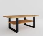 Couchtisch Brest Kernbuche massiv geölt Metallgestell 6282
