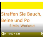 Straffen Sie Bauch Bein Po 5 Min. Workout - kostenfreies Video zum Mitmachen