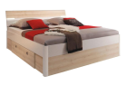STAURAUMBETT 180/ 200 cm in Weiß Buche Farben mit Lattenrost