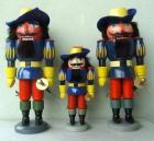 3 orig. Nussknacker erzgebirg. Volkskunst aus Seiffen 1970-80er