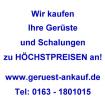Wir zahlen Höchstpreise für Ihr Gerüst- bundesweiter Ankauf- Wir kaufen Gerüste