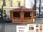 MARKTHÜTTE KIOSK VERKAUFSPAVILLON VERKAUFSSTAND SCHWENKGRILLHÜTTE achteckig inkl