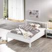 IKEA Bett Holz Farbe Weiß mit Lattenrost Bett 140 x 200 cm mit Matratze