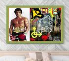 Sylvester Stallone Signiertes Kunstwerk. XXL-Wandbild. Unikat Geschenkidee.