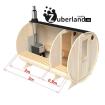 3m Fichten Sauna mit Vorraum und einem Durchmesser 2m Saunafass Sauna-Fass