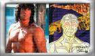 SYLVESTER STALLONE Collage Rocky mischt Italien auf signiert. TOP Kunstdruck.