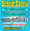 INDIVIDUELLE AUFKLEBER SCHNELL GESTALTEN - SCHRIFT-FABRIK. DE