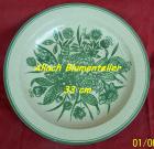 Allach Porzellan Teller Platte Blumen farbig bunt Keramik Allach Porcelain porz