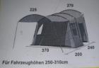 Vorzelt für Wohnmobil und Wohnwagen