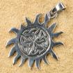 Ausgefallen Celtic Sun Kettenanhänger aus Sterlingsilber