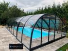Überdachung 7 40 x 4 35 x 2 10 OMEGA Pool hoch solide Polycarbonat Poolabdeck