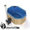 Badezuber Zuber Pool Whirlpool GFK 2 4x1 8m mit Thermoholzumrandung