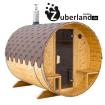 Fasssauna Saunafass Sauna Länge 2 4m Durchmesser 2 2m mit Holzofen