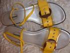 Schöne Sandalette Sandale Gelb Zitrone Graceland Gr. 38 NEU