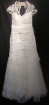 Romantisches Brautkleid mit Spitze und Pailletten Größe 38 S/M