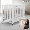 Modernes Beistellbett Babybett umbaubar zur Krabbelbox TRAMA