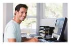 Moderner Online Job im Home Office am PC für selbständige Fitness- u. Ernährung